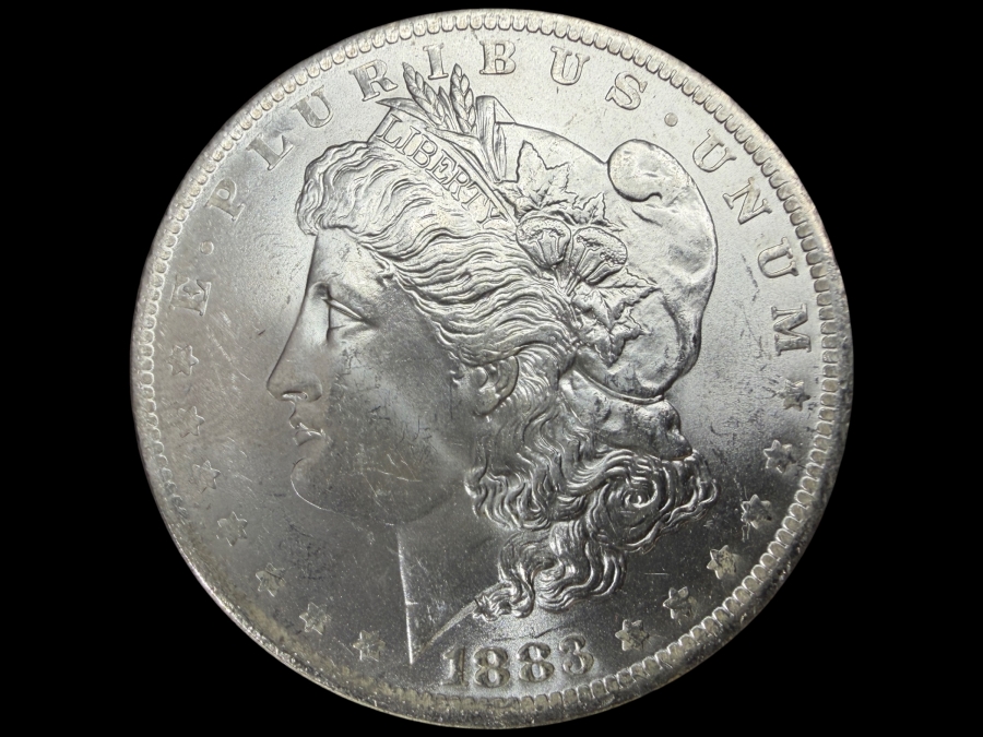 1883 O Brilliant Uncirculated Morgan Silver Dollar