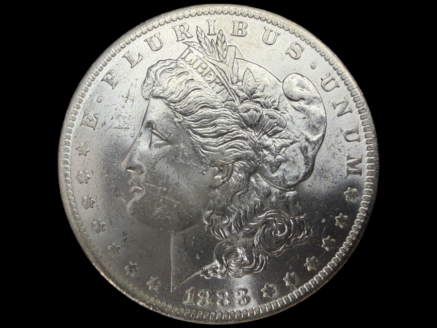 1883 O Brilliant Uncirculated Morgan Silver Dollar