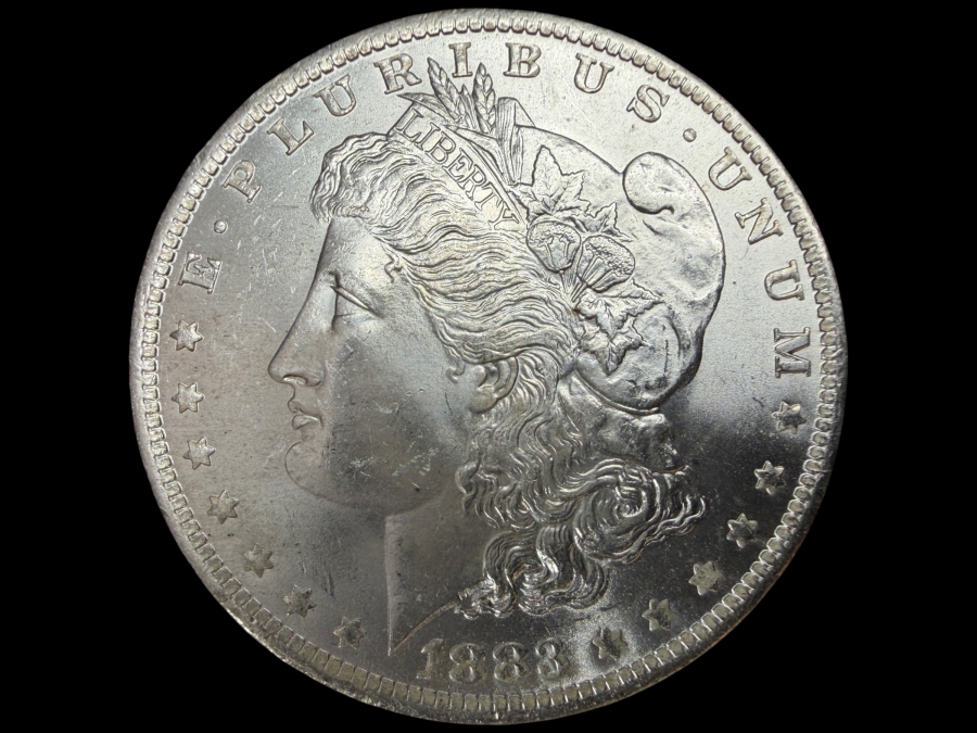 1883 O Brilliant Uncirculated Morgan Silver Dollar