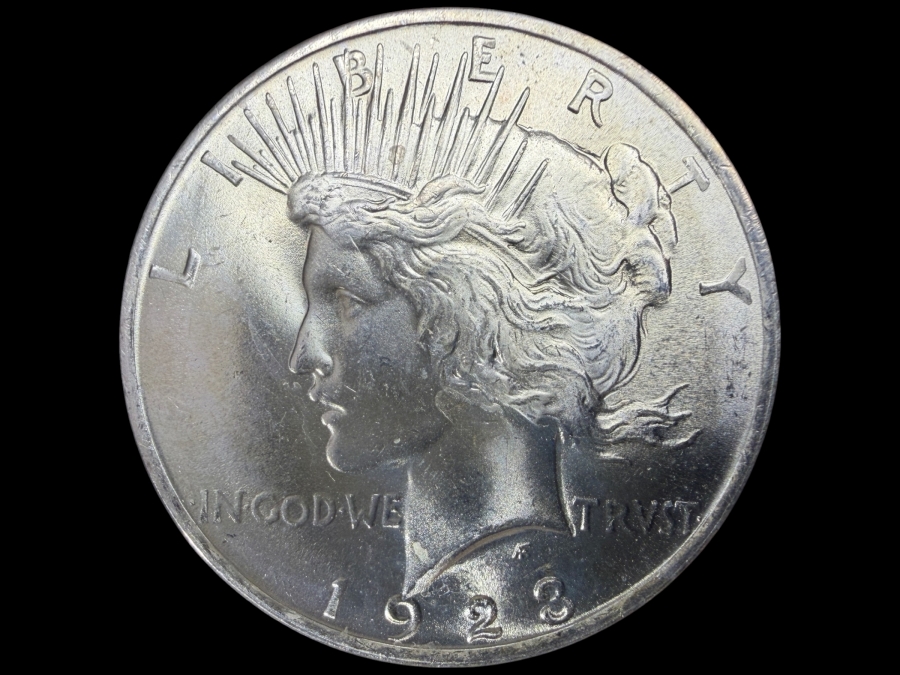 1923 Brilliant Uncirculated Peace Silver Dollar