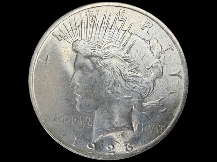 1923 Brilliant Uncirculated Peace Silver Dollar