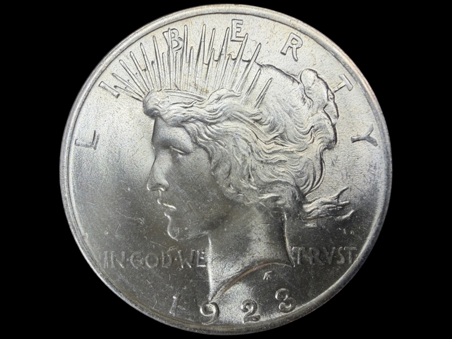 1923 Brilliant Uncirculated Peace Silver Dollar