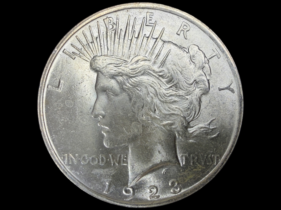 1923 Brilliant Uncirculated Peace Silver Dollar