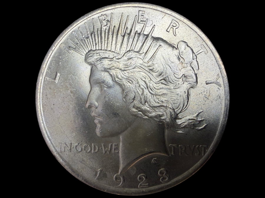 1923 Brilliant Uncirculated Peace Silver Dollar