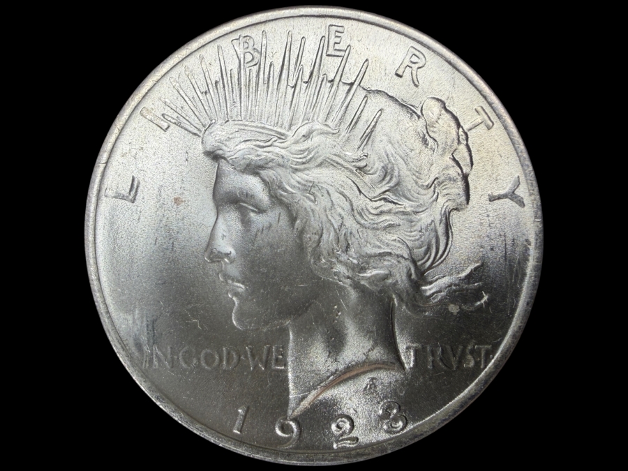 1923 Brilliant Uncirculated Peace Silver Dollar