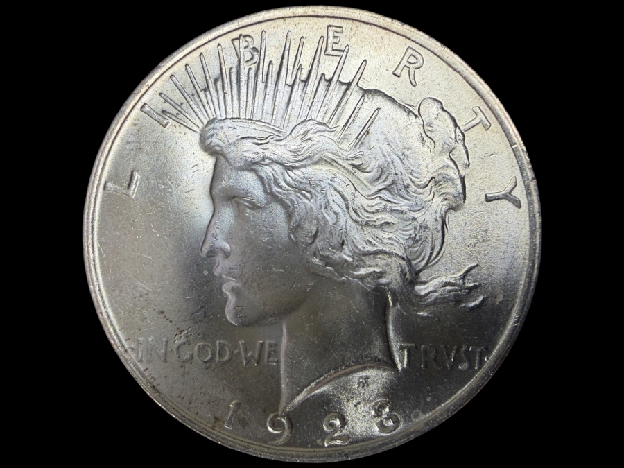 1923 Brilliant Uncirculated Peace Silver Dollar