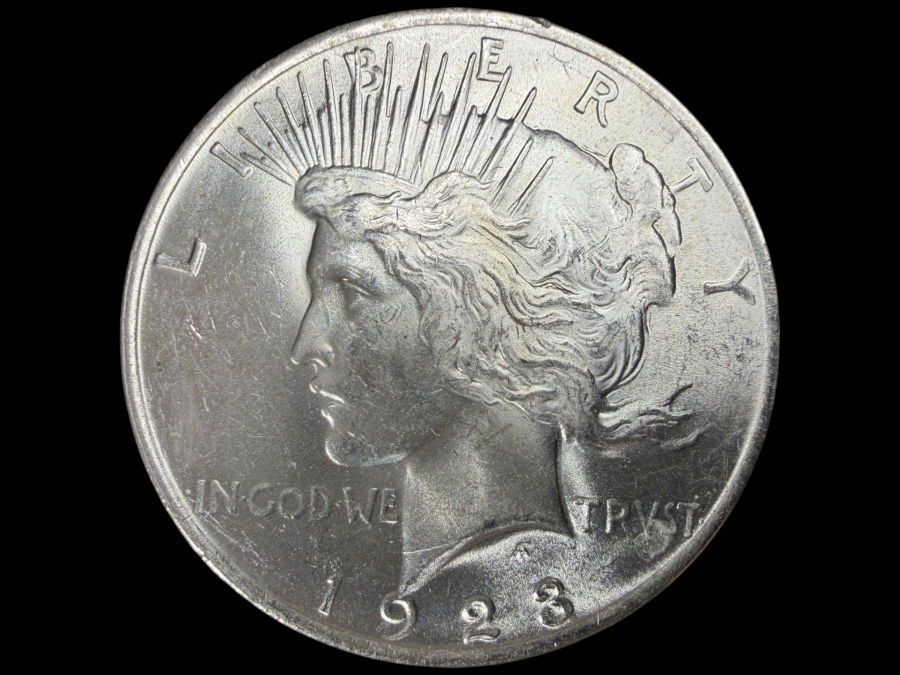 1923 Brilliant Uncirculated Peace Silver Dollar