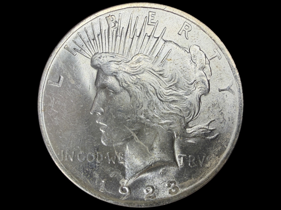 1923 Brilliant Uncirculated Peace Silver Dollar