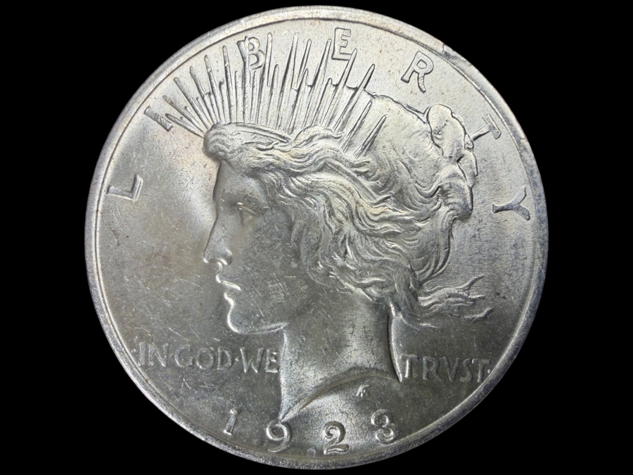 1923 Brilliant Uncirculated Peace Silver Dollar