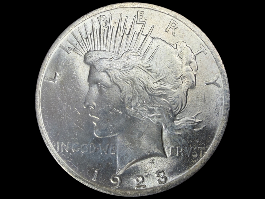 1923 Brilliant Uncirculated Peace Silver Dollar