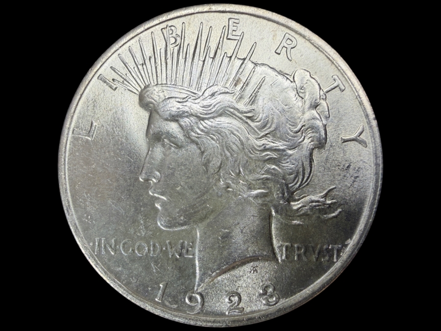 1923 Brilliant Uncirculated Peace Silver Dollar