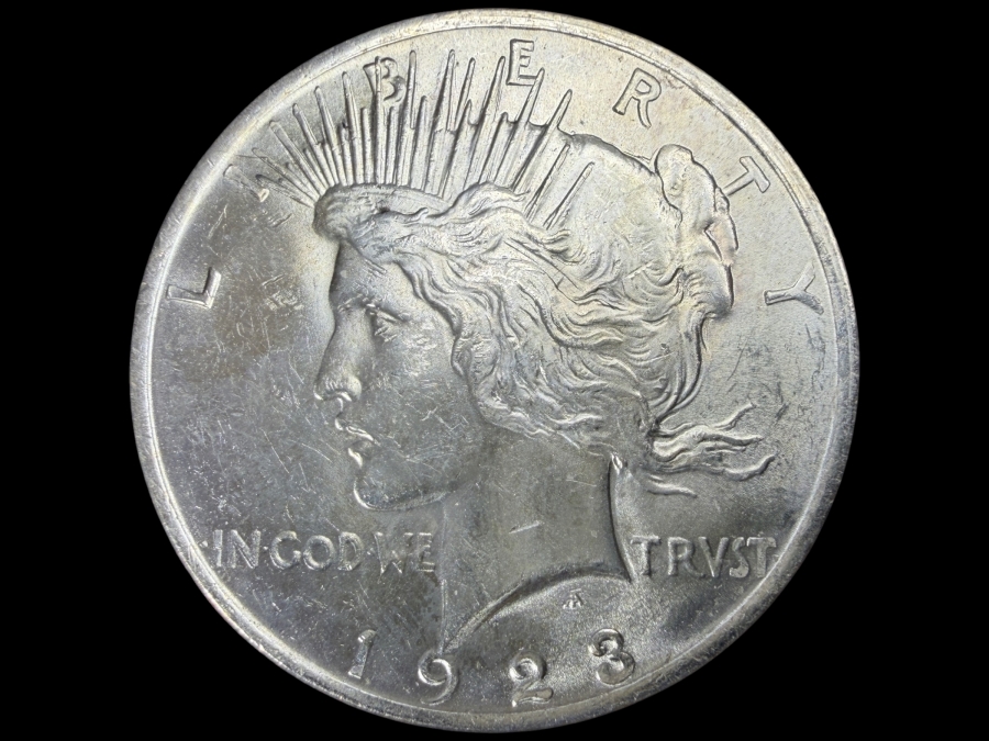 1923 Brilliant Uncirculated Peace Silver Dollar