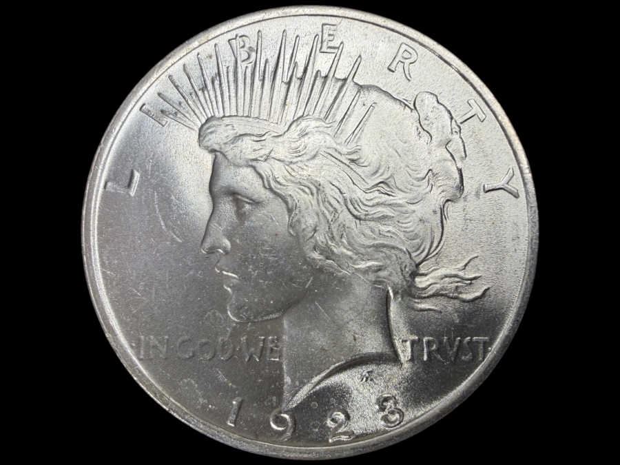 1923 Brilliant Uncirculated Peace Silver Dollar
