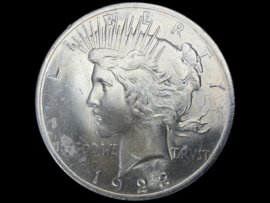 1923 Brilliant Uncirculated Peace Silver Dollar