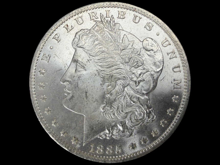 1885 O Brilliant Uncirculated Morgan Silver Dollar