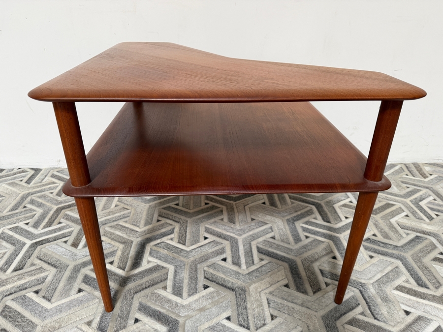 Vintage Danish Mid Century Modern Minerva Corner Table Designed by Peter Hvidt and Orla Molgaard-Nielsen for France & Son 29.5W X 29.5D X 25H [Photo 8]