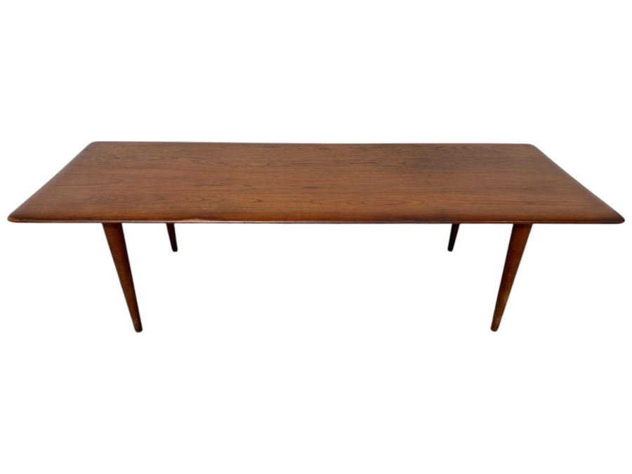 Vintage Danish Mid-Century Modern Teak Coffee Table by Peter Hvidt for France & Son 57.5W X 21D X 16H