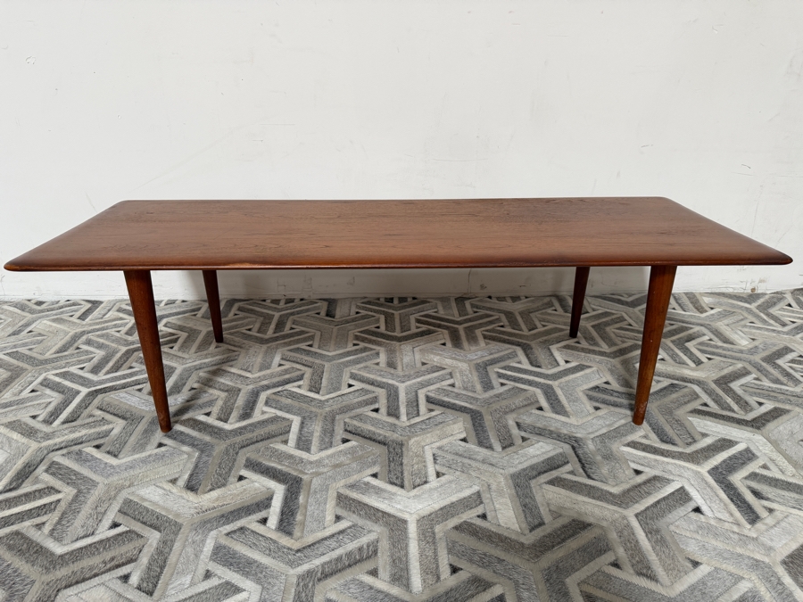Vintage Danish Mid-Century Modern Teak Coffee Table by Peter Hvidt for France & Son 57.5W X 21D X 16H [Photo 5]