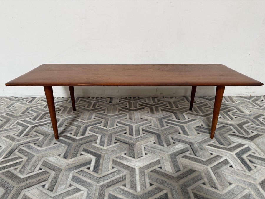 Vintage Danish Mid-Century Modern Teak Coffee Table by Peter Hvidt for France & Son 57.5W X 21D X 16H [Photo 3]