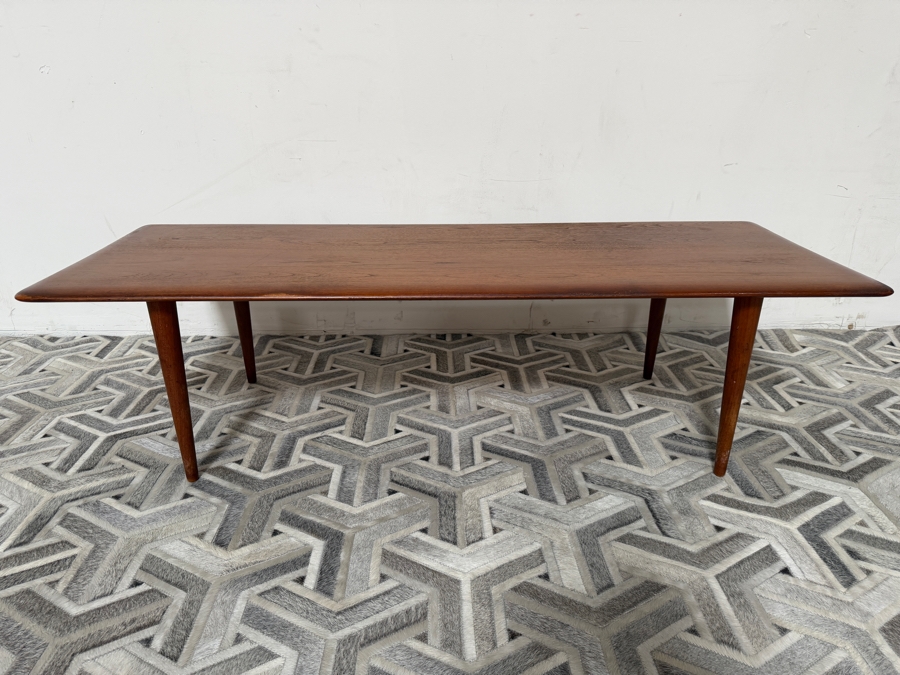 Vintage Danish Mid-Century Modern Teak Coffee Table by Peter Hvidt for France & Son 57.5W X 21D X 16H [Photo 4]