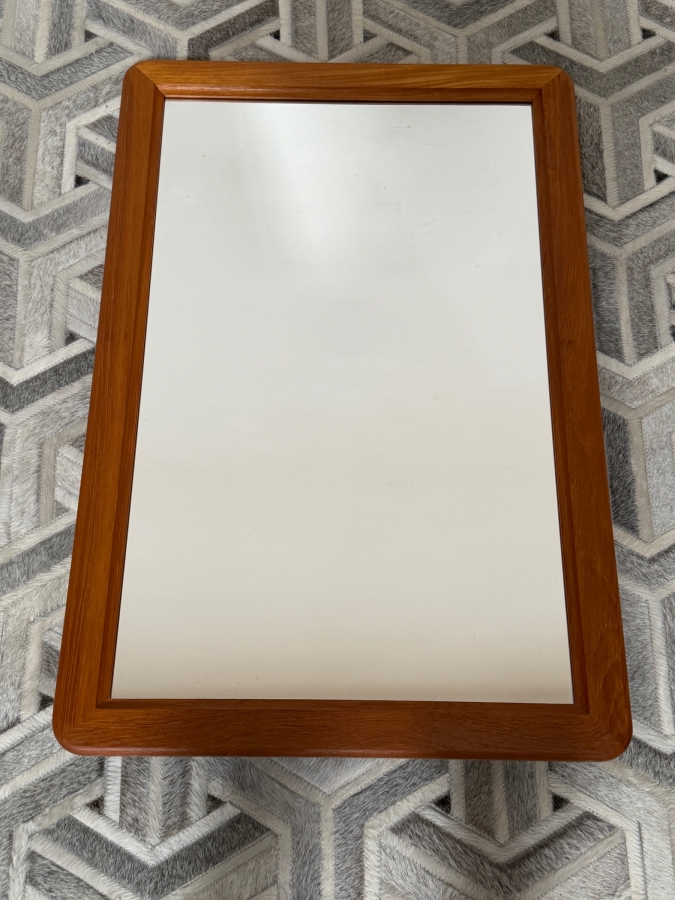 Vintage Danish Mid-Century Modern Teak Wall Mirror by Eilstrup Furniture 23.75W X 35.75 [Photo 2]
