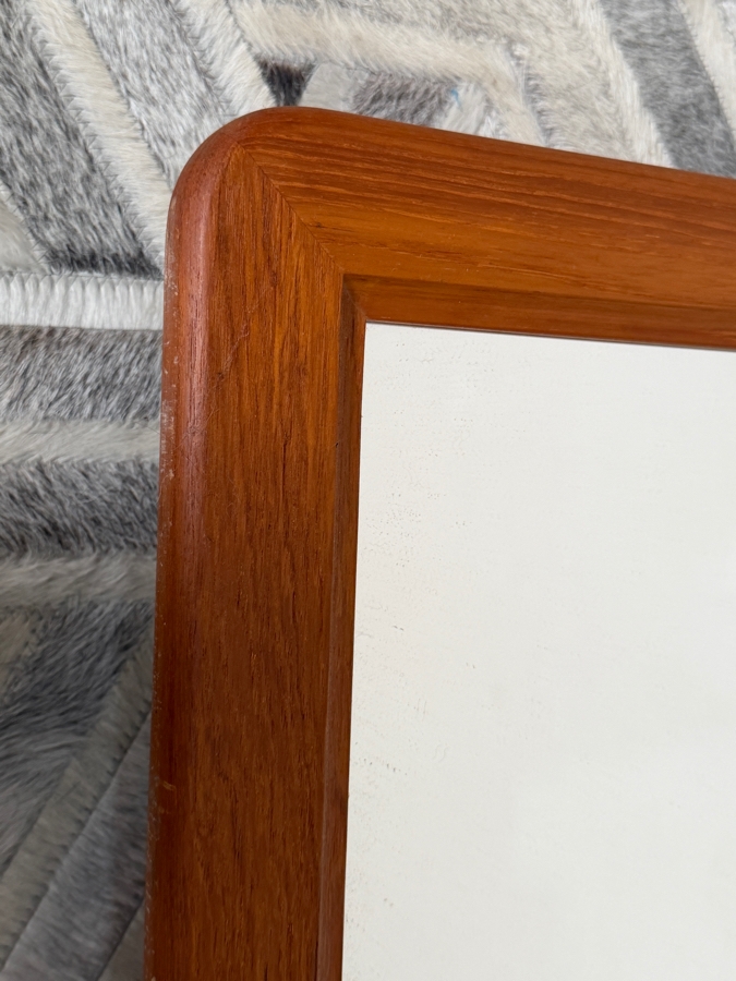 Vintage Danish Mid-Century Modern Teak Wall Mirror by Eilstrup Furniture 23.75W X 35.75 [Photo 4]
