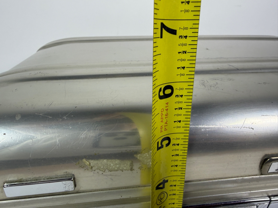 Vintage Zero Halliburton Aluminum Briefcase With Marbled Brown Handle 17.5'W X 13.5'D X 5.5'H [Photo 9]