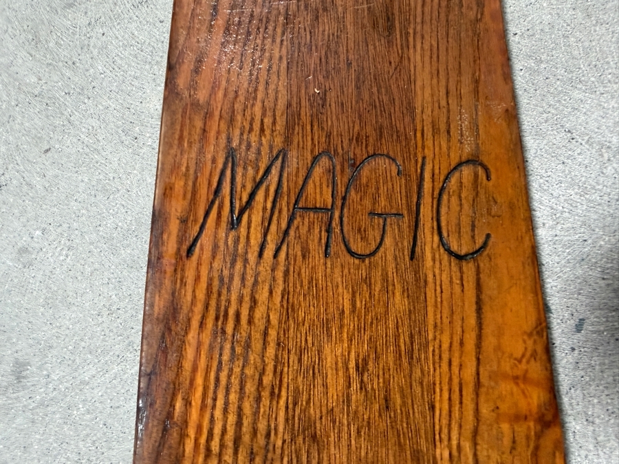 Vintage Western Wood Magic Slalom Wooden Water Ski Signed By World Champion Alfredo Mendoza 70'L [Photo 5]