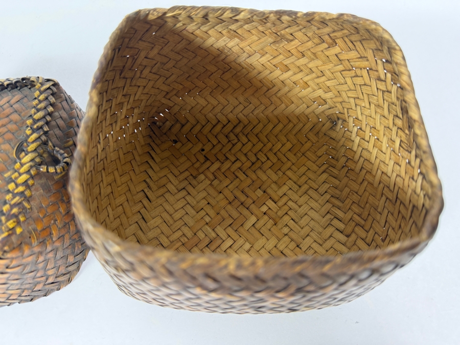 Vintage Rattan Rice Basket from the Ifugao Tribe in the Philippines 6'W X 5'D X 5'H [Photo 5]