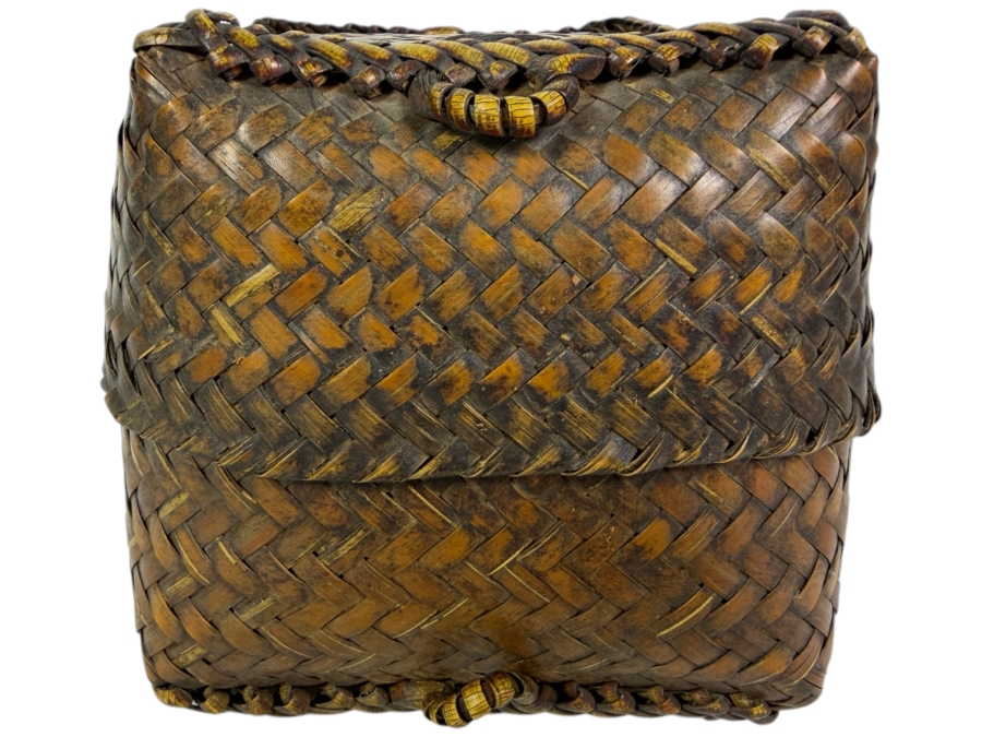 Vintage Rattan Rice Basket from the Ifugao Tribe in the Philippines 6'W X 5'D X 5'H
