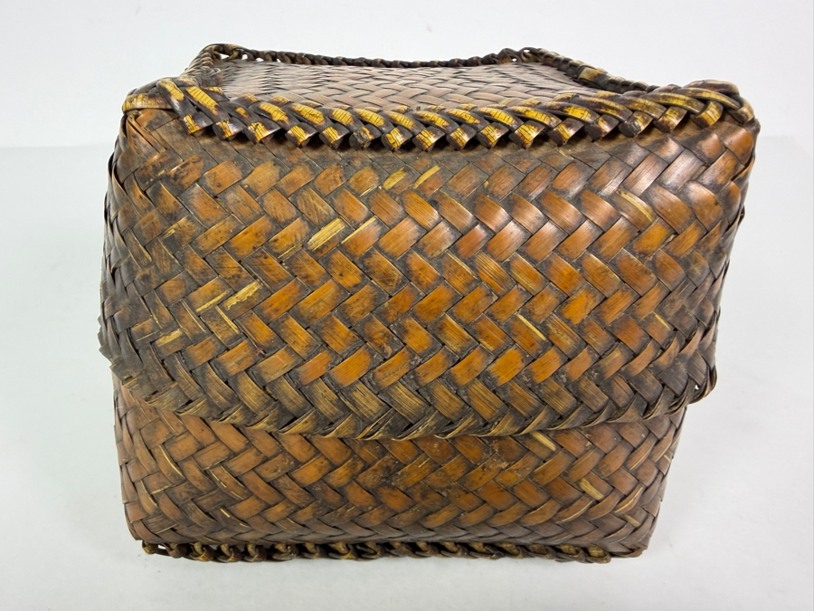 Vintage Rattan Rice Basket from the Ifugao Tribe in the Philippines 6'W X 5'D X 5'H [Photo 2]