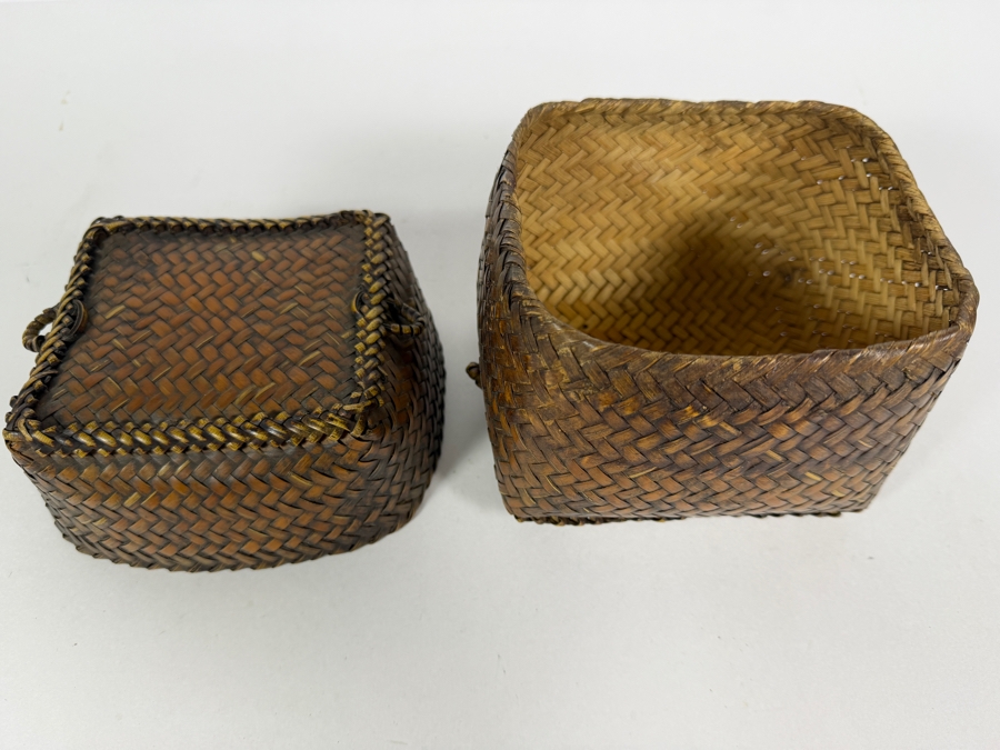 Vintage Rattan Rice Basket from the Ifugao Tribe in the Philippines 6'W X 5'D X 5'H [Photo 4]