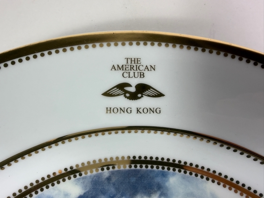 The American Club Hong Kong and the Shanghai American Club Porcelain Commemorative Plates 12' - 14' [Photo 5]