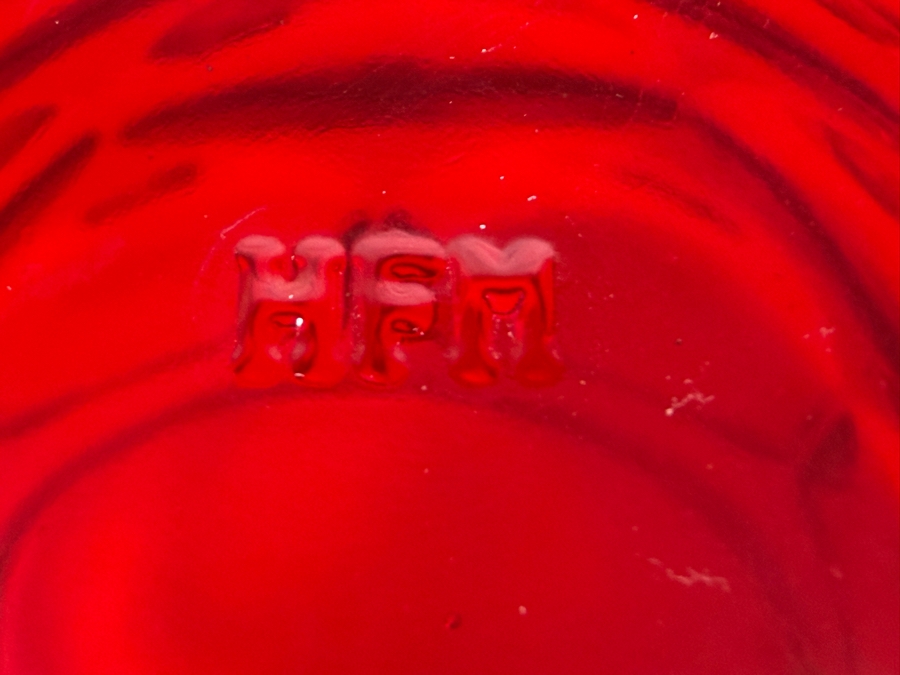 Set Of Six Vintage Fostoria Henry Ford Museum HFM Argus Ruby Red Glass Old Fashioned Tumblers 4'H [Photo 6]