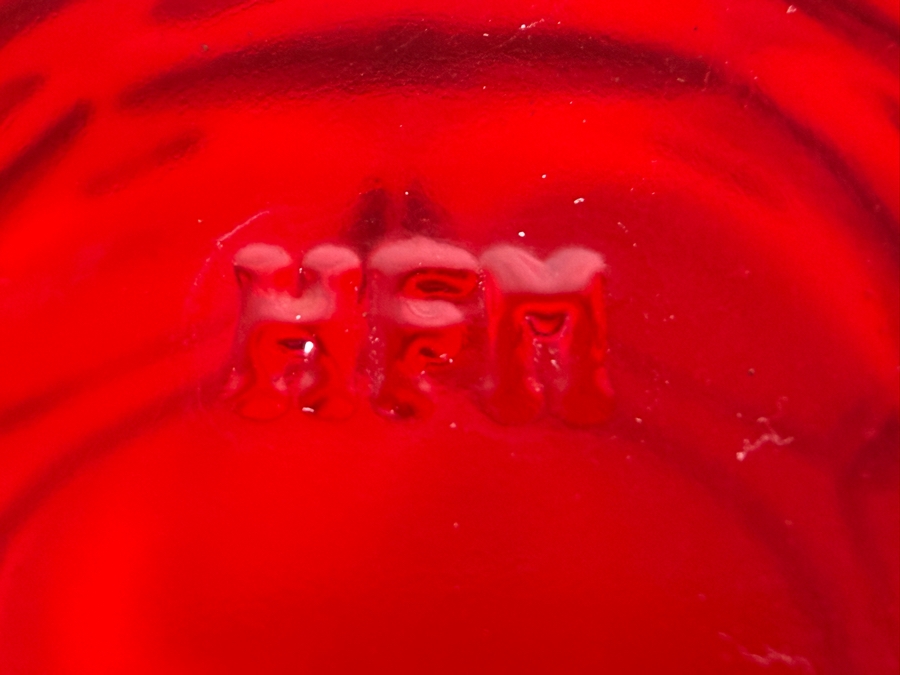 Set Of Six Vintage Fostoria Henry Ford Museum HFM Argus Ruby Red Glass Old Fashioned Tumblers 4'H [Photo 5]