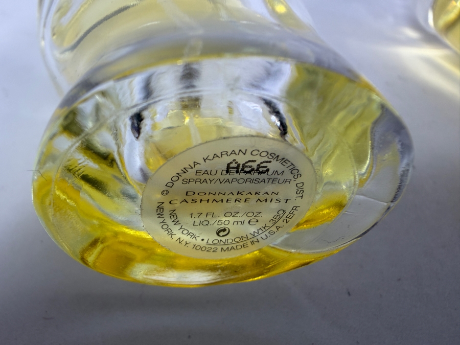 Lot Of Two Vintage Donna Karan Cashmere Mist Eau De Parfum Sculptural Spray Bottles [Photo 3]