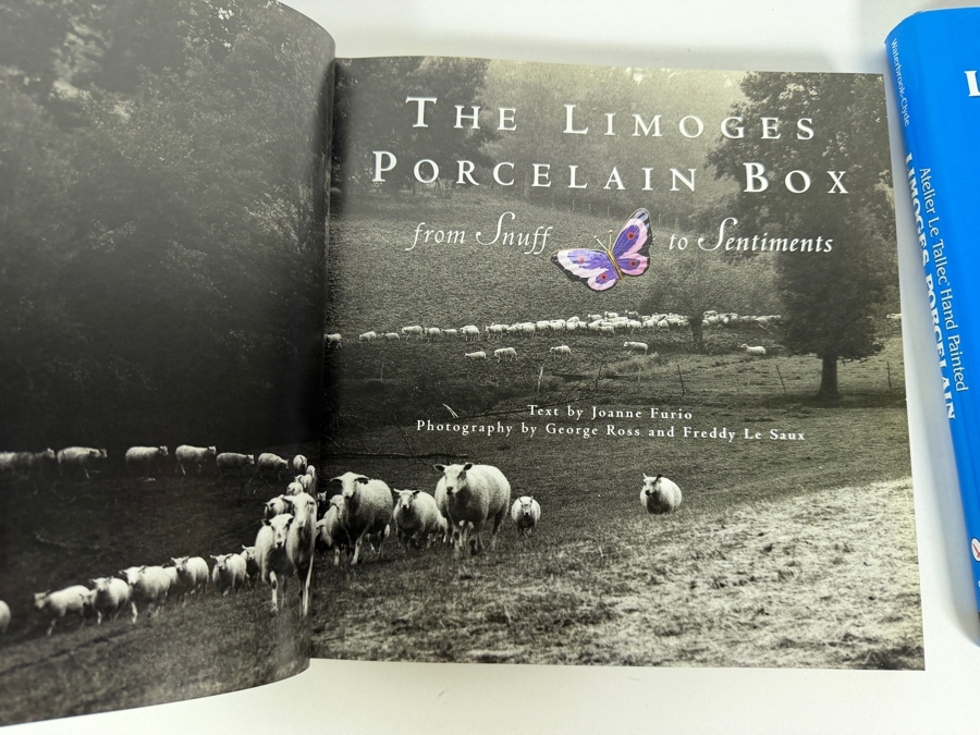 Lot Of 2 Hardcover Books The Limoges Porcelain Box From Snuff To Sentiments and Atelier Le Tallec Hand Painted Limoges Porcelain [Photo 2]