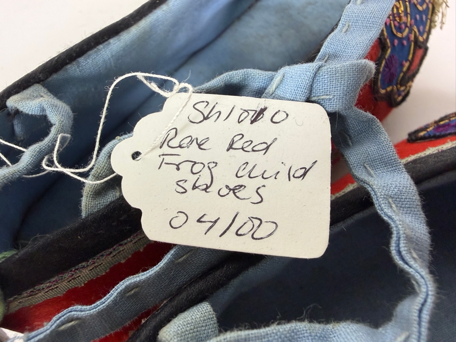 Antique Chinese Hand Embroidered Silk Child Lotus Shoes 7'L [Photo 10]