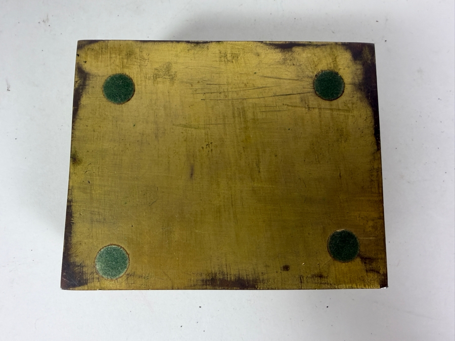 Antique Chinese Yellow Ground Cloisonne Enamel Polychrome Floral Square Box 4'W X 3'D X 1.75'H [Photo 7]