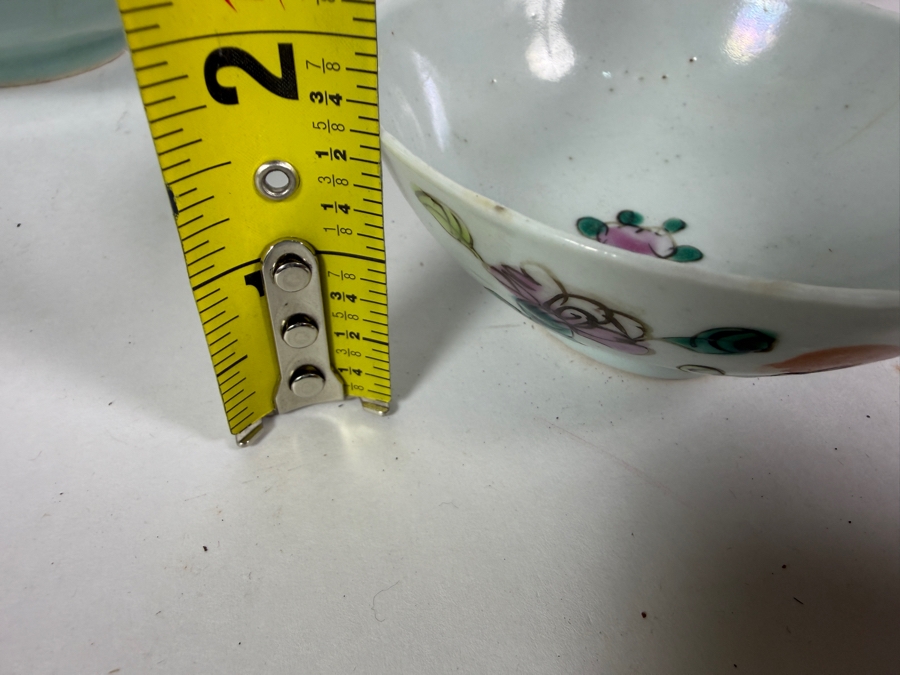 Lot Of 3 Antique Chinese Porcelain Bowls 4'W, 5.5'W, 7'W [Photo 24]