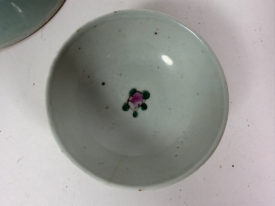 Lot Of 3 Antique Chinese Porcelain Bowls 4'W, 5.5'W, 7'W [Photo 13]