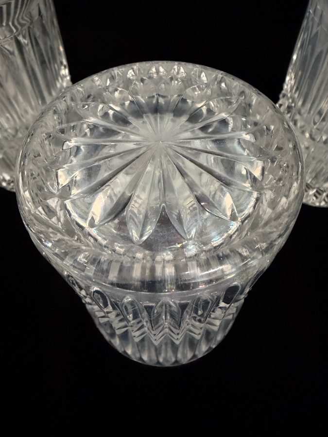 Set Of 5 Vintage Fostoria Aspen Cut Pressed Crystal Low Tumbler Glasses 5'H [Photo 7]