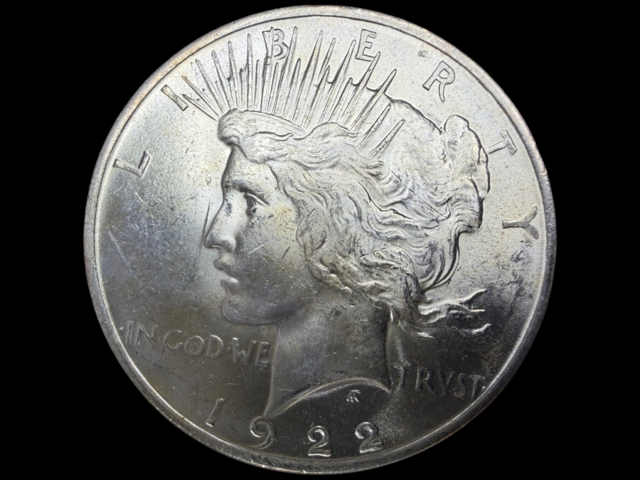 1922 Brilliant Uncirculated Peace Silver Dollar