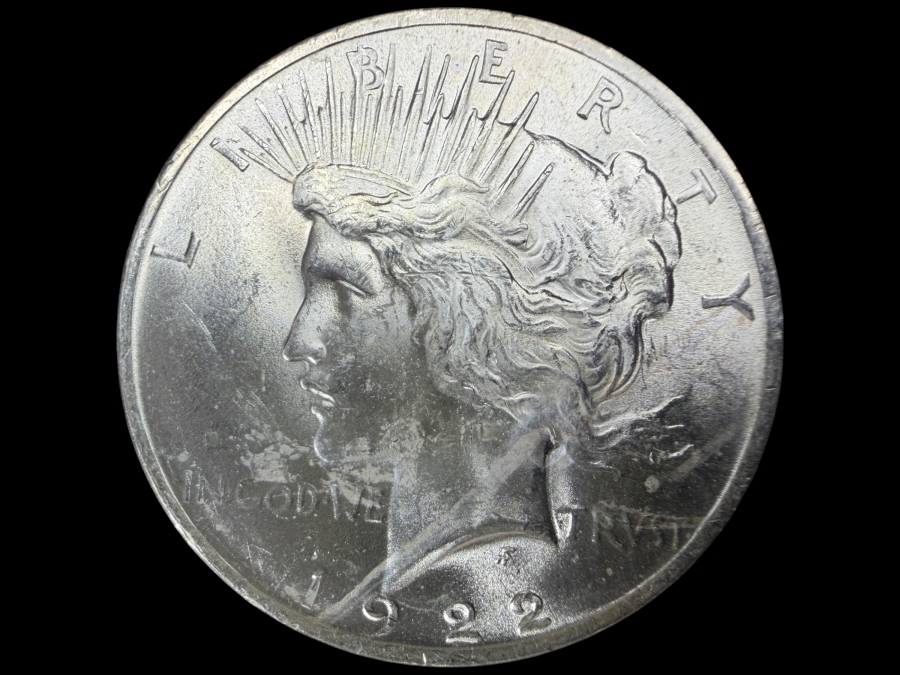 1922 Brilliant Uncirculated Peace Silver Dollar