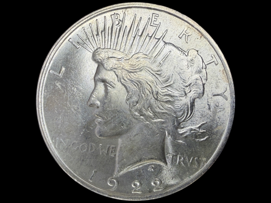 1922 Brilliant Uncirculated Peace Silver Dollar