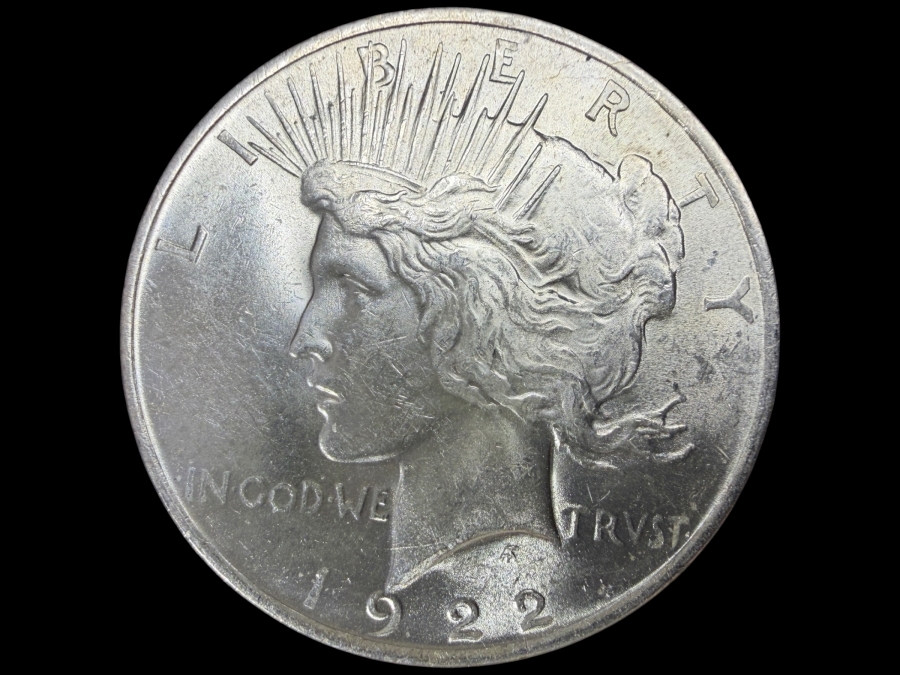 1922 Brilliant Uncirculated Peace Silver Dollar