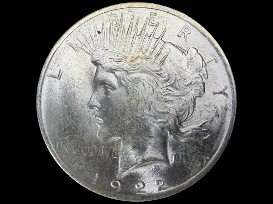 1922 Brilliant Uncirculated Peace Silver Dollar