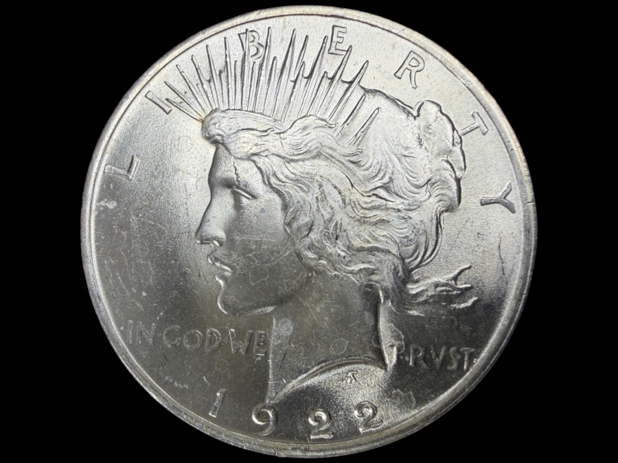 1922 Brilliant Uncirculated Peace Silver Dollar