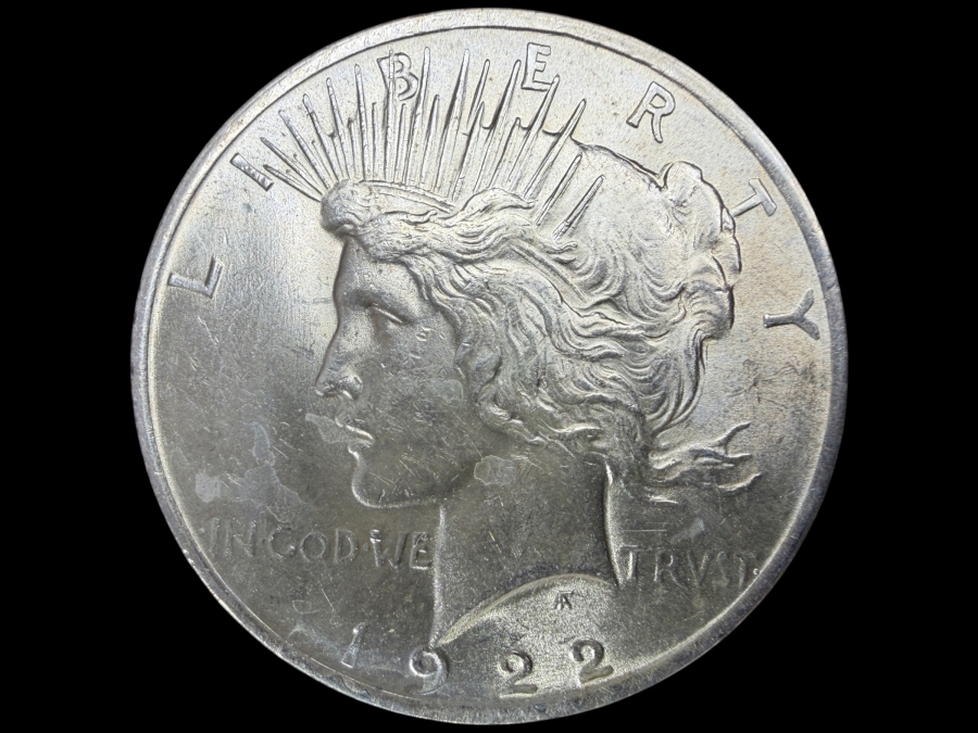 1922 Brilliant Uncirculated Peace Silver Dollar