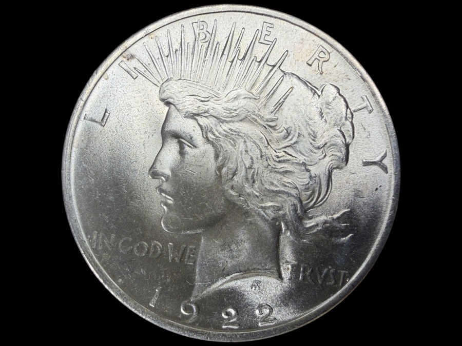 1922 Brilliant Uncirculated Peace Silver Dollar